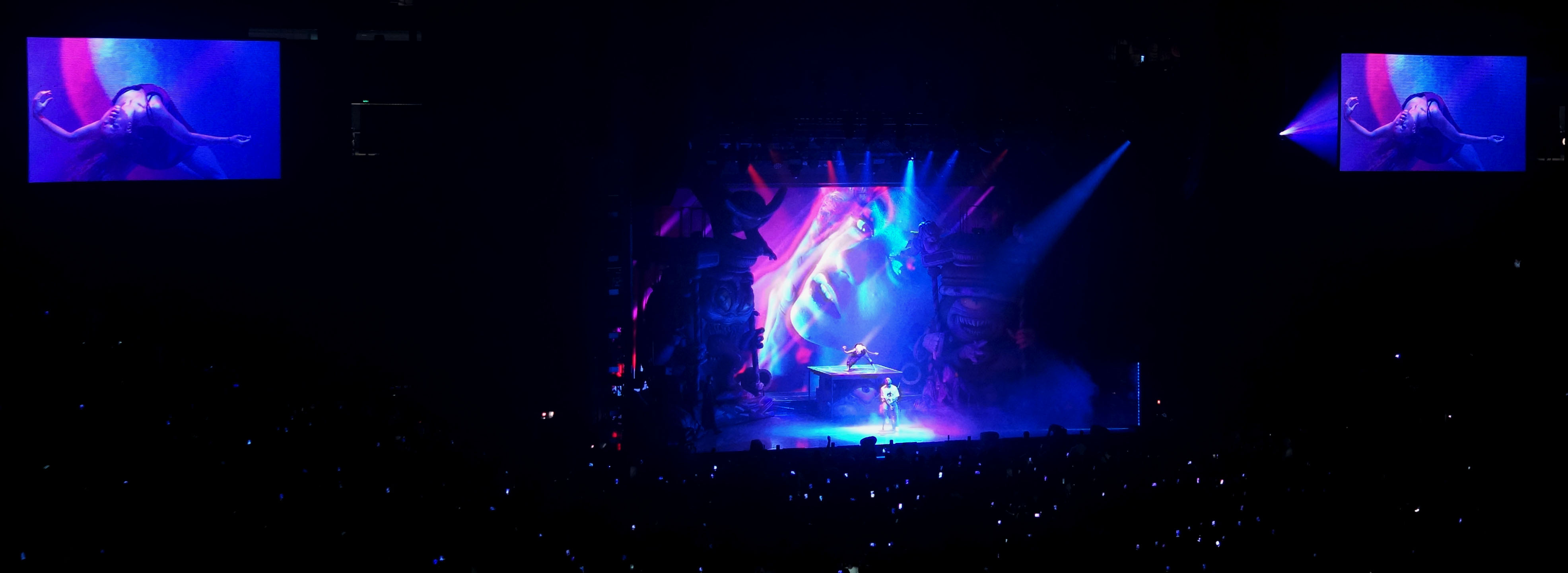 Tour production Chris Brown LED Video Projection servers and lighting