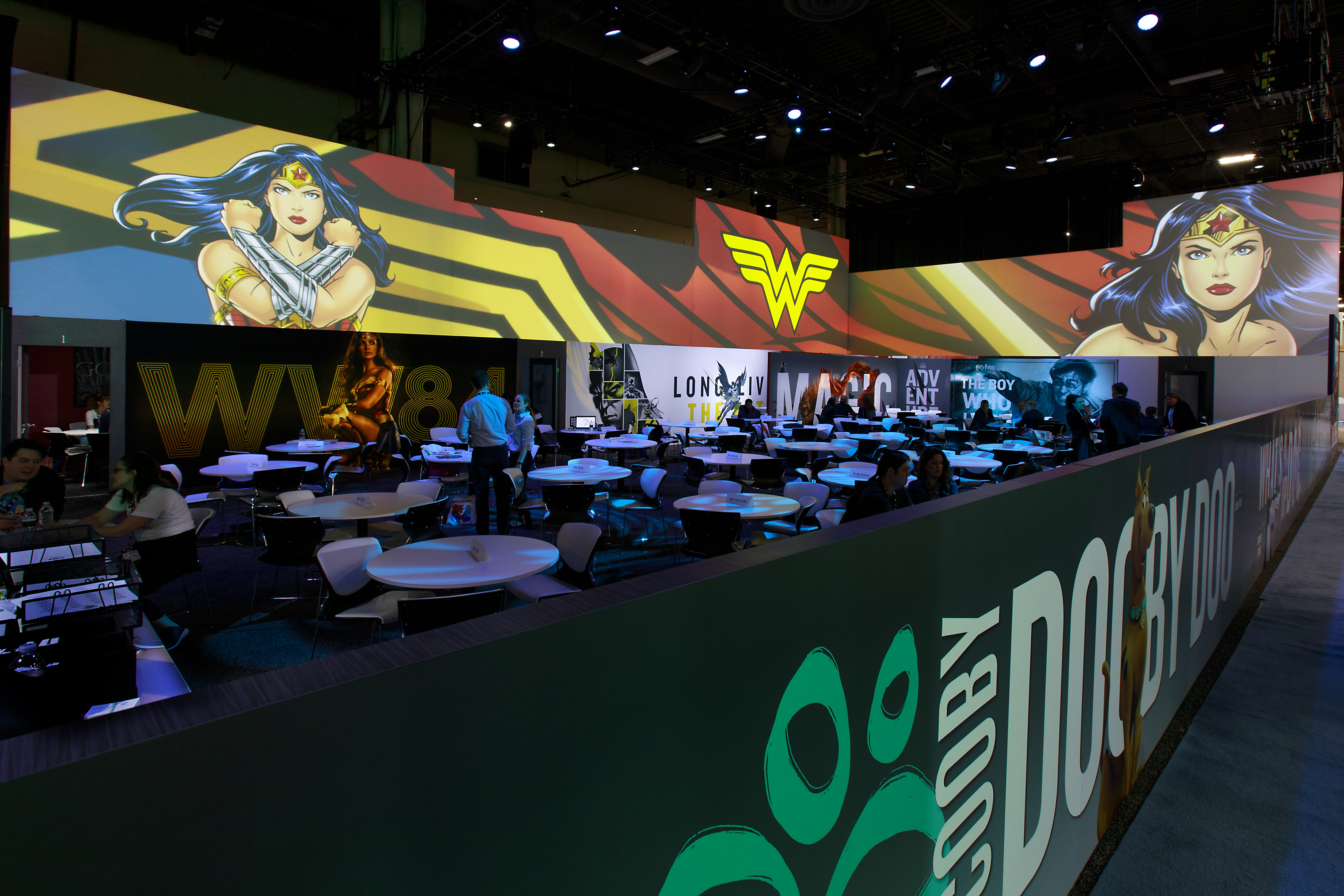 Warner Brothers Licensing show 2019 LED  with Wonder Woman