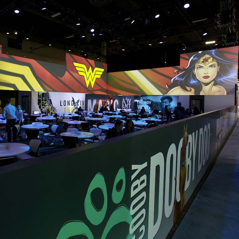Warner Brothers Licensing show 2019 LED  with Wonder Woman