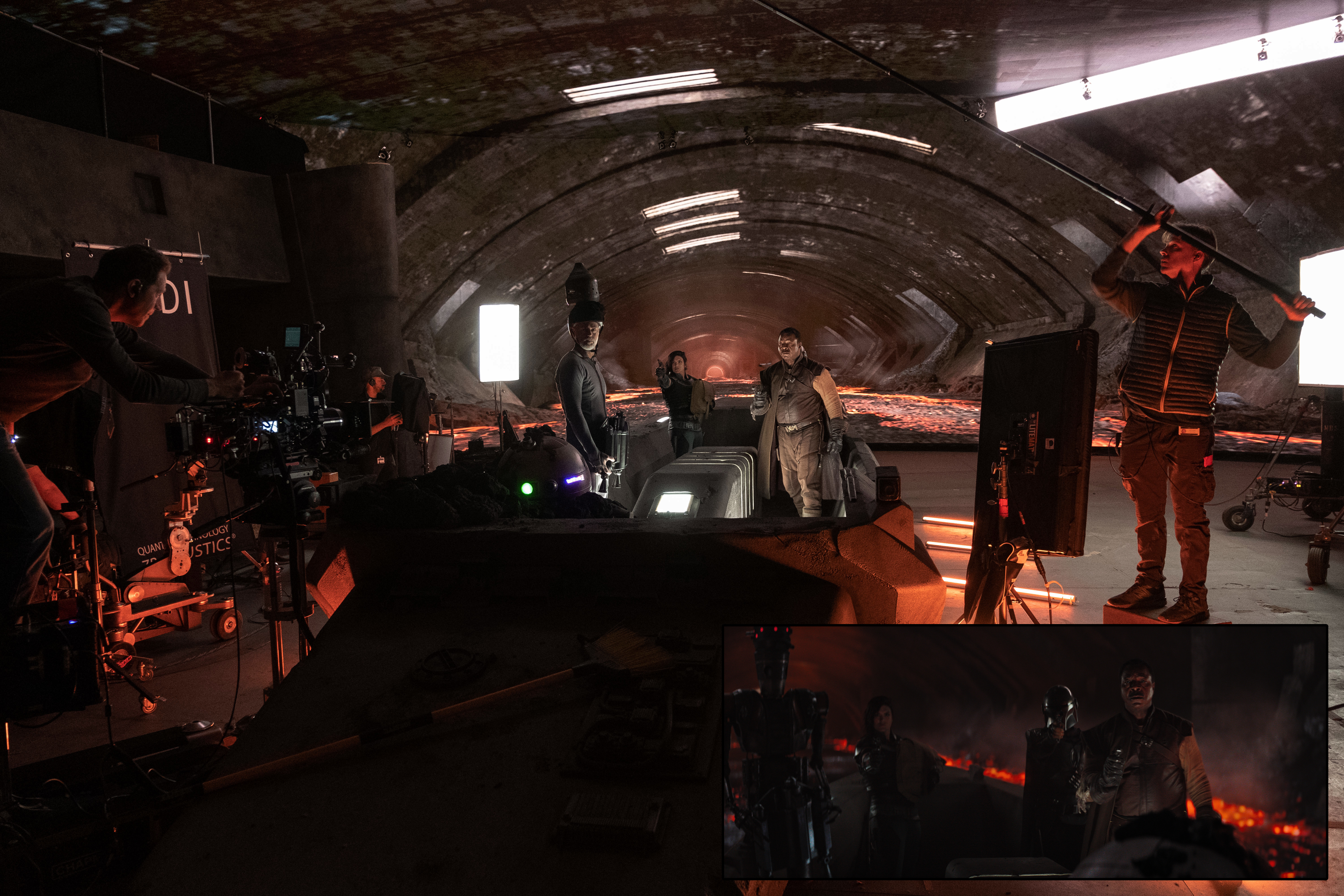 The Mandalorian Roe Bp2 Led Visual Integration Wall And Ceiling Led Rental Lava Tunnel